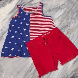 EUC cat and jack patriotic outfit!